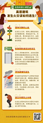 消防逃生知识应急管理科普文章长图