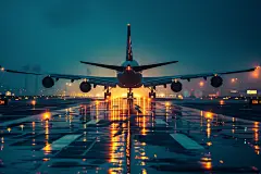 天空中翱翔的飞机摄影图片