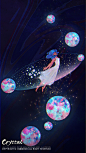 crystal系列《磷光》_三原色RGB的插画作品_涂鸦王国_原创插画平台