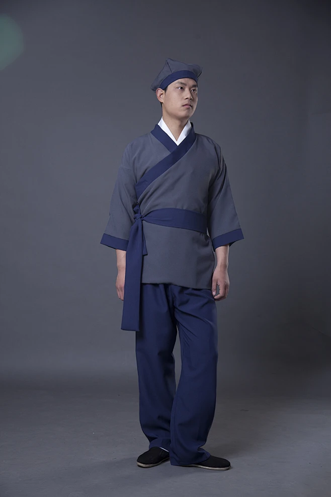 传统汉服古装小二服装牛郎服店铺伙计中式饭店酒店制服平民服布衣-淘宝网-花瓣网