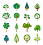 【树的几百种画法】来源网络，仅作分享练习使用~ #手帐素材插画手绘##简笔画# ​​​​