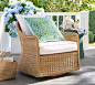 Westport Wicker Swivel Outdoor Lounge Chair