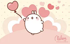 MOLANG 韩国可爱胖乎乎卡通兔子壁纸_桌面壁纸_壁纸吧(www.wallba.com)
