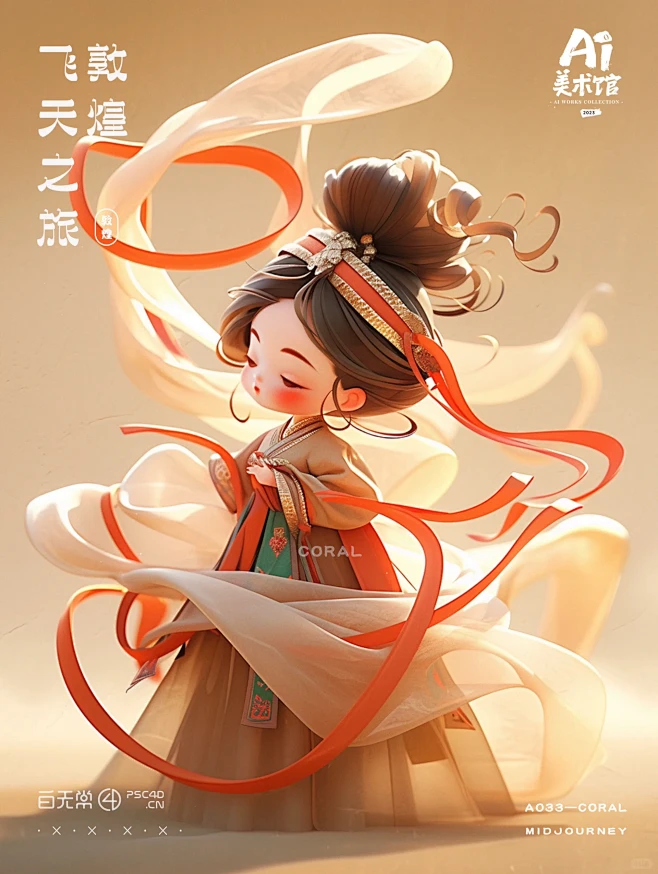 AIGC｜敦煌飞天IP设计｜国风文创设计-花瓣网