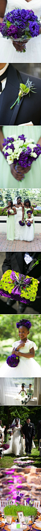 #婚礼色彩# 精致的紫色、翠绿色的婚礼花艺布置 http://t.cn/zj8Ig1O (共9张图片)