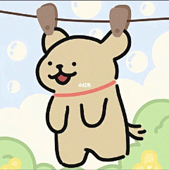 线条小狗-GIF-花瓣网|陪你做生活的设计师 | 倔强鸭子和小胖发-线条小狗2_12