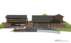 龙神寨羌族接待中心SU模型下载_sketchup模型免费下载_素模网