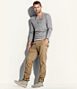 H & M mens shirt, clean Fit, shoes and dark khakis