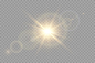 Vector transparent sunlight special lens flare light effect.