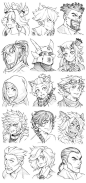 151130 - Headshot Commissions Sketch Dump 11 by Runshin