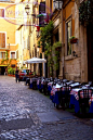 I love spending time in outdoor cafes, like this one in Rome #monogramsvacation