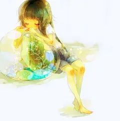 治愈系插画：闭上眼静静地思念 (5)