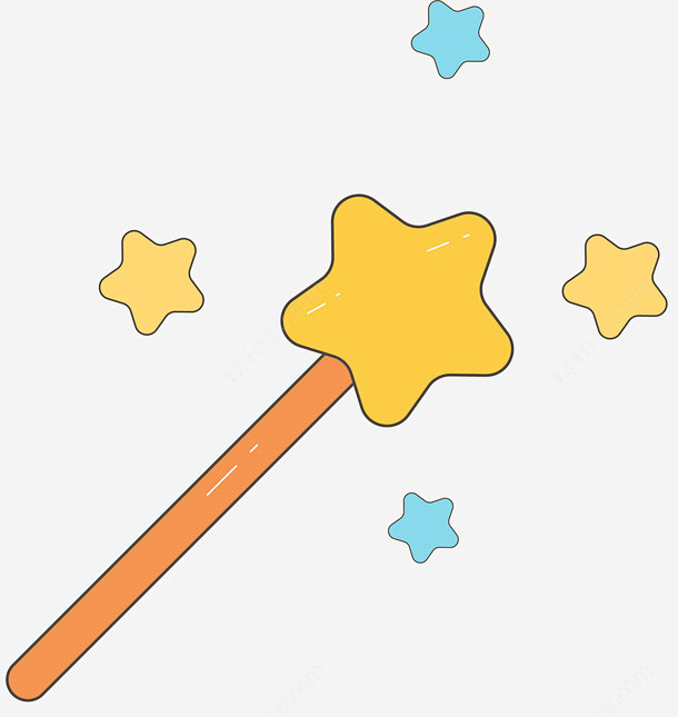 仙女棒矢量卡通扁平风格png免抠素材新图网