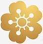 春节金色花朵花纹桃花图案剪纸 设计图片 免费下载 页面网页 平面电商 创意素材