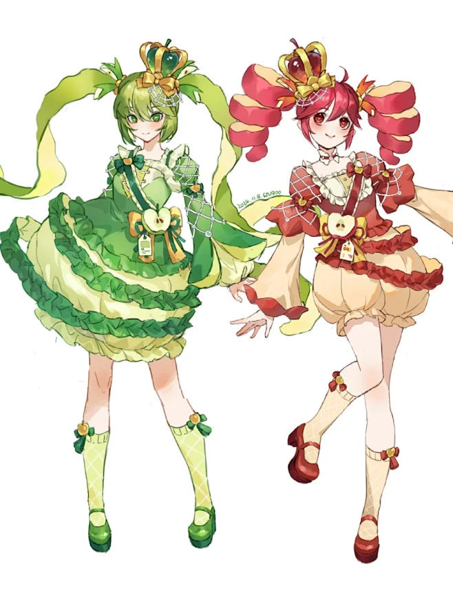 苹果miku和teto，拼了一下也很好看于是发发 - 小红书-花瓣网