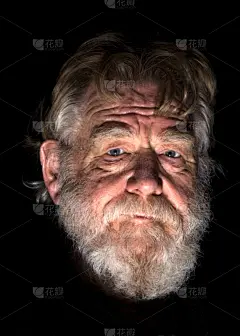 两个人,老年男人,垂直画幅,络腮胡子,灰发,古老的,人,沮丧,小胡子,肖像