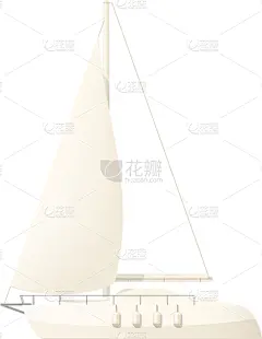 游艇,有帆船,剪贴画,帆,运动,风,船,小的,节日,夏天