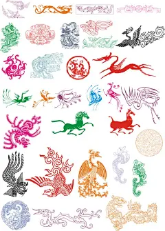 中国风古代花纹传统纹样  - 源文件下载【酷图网】中国,古代,花纹,传统纹样,psd,素材,透明素材,古风外框,中国风,