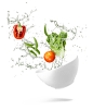 蔬菜 水果动感水波碗里的新鲜蔬菜@两秒视觉