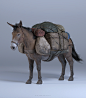西部牛仔探索遗失秘境古代遗址全套古建筑人物3D场景模型 LC_MULE1