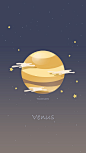 金星上会下硫酸雨，脑补一下那是什么感觉，哈哈哈（vˍv）-小树树__涂鸦王国插画