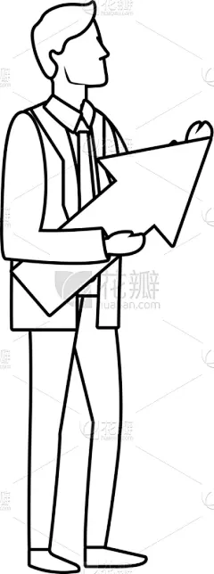 男商人,卡通,头像,商务,专业人员,经理,现代,城市