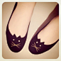 #森小物#猫咪平底鞋，好爱哦。
