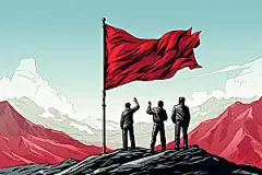 红旗国庆团建元素