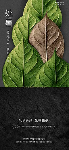 处暑节气简约大气海报