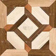 几何图案木地板和墙面马赛克装饰瓷砖