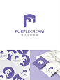 蛋糕店｜紫色奶油家的甜品蛋糕烘焙logo设计