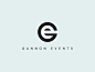 Gannon Events徽标隐藏的e隐藏的字母负号，例如ge会标徽标设计徽标