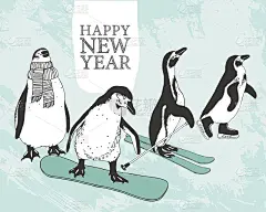 恭贺新年。体育企鹅