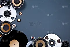 噪声,组物体,舞台,传媒,高音谱号,录音棚,个人随身用品,水平画幅,无人,收集