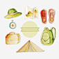 出行旅游元素高清素材 元素 出行 帐篷 帽子 指南针 旅游 旅行包 箱子 免抠png 设计图片 免费下载