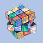 RUBIX // for KreativesHaus : Illustration I made for a project called Kreativeshaus.