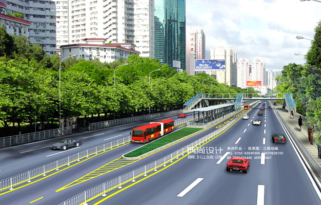  道路景观设计景观05北京院RBT天桥角...