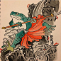 Frog 'n'rocks  please follow  @kaerucollective @kaerucollective @kaerucollective #japaneseculture #warrior #horibudofirst #art #drawing #watercolor #kaeru #reclaimthedots #kaerucollective