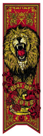 Game of Thrones: House Lannister Banner ("Hear me Roar") by Studio Seppuku