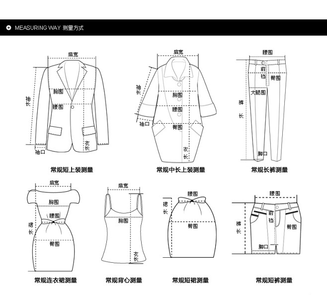 各种衣服测量方式 (2)