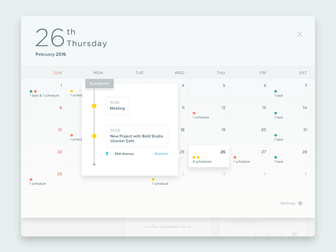 Calendar Section by ...