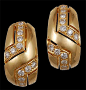 CARTIER Diamond Huggie Earrings - Yafa Jewelry