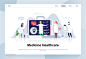 现代化扁平设计理念Web仪表盘登录页面模板 Landing Page Templates