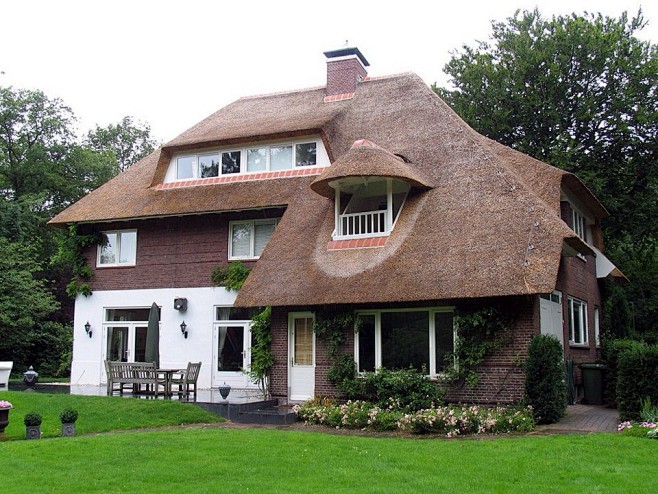 天然芦苇茅草屋