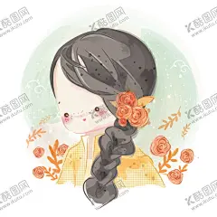 水彩手绘女孩 【酷图网】水彩手绘女孩,女孩,粉彩,淡彩,手绘,插画,漫画,儿童,可爱,儿童素材,卡通儿童