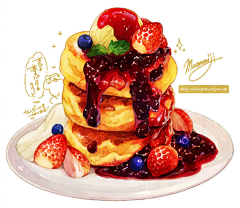 文学侠士采集到绘画-美食色彩