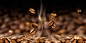 浓醇咖啡豆 香醇饮料 香浓咖啡 饮料主题海报设计AI cb046037930