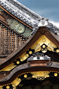 The roof details of Nijo Castle, Japan.  Photography by Vincentphotomaniac on flickr