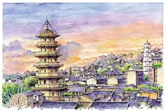 【新提醒】手绘美丽中国-华夏名胜篇 - 手绘教程 - 绘世界网 - 专业手绘网站！