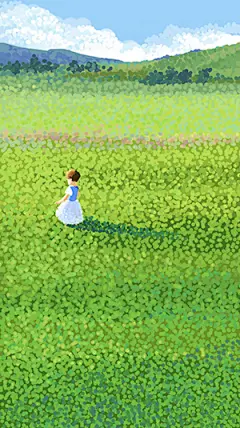 摘抄：我也是草原的孩子啊/心中有一首歌。看图画画。